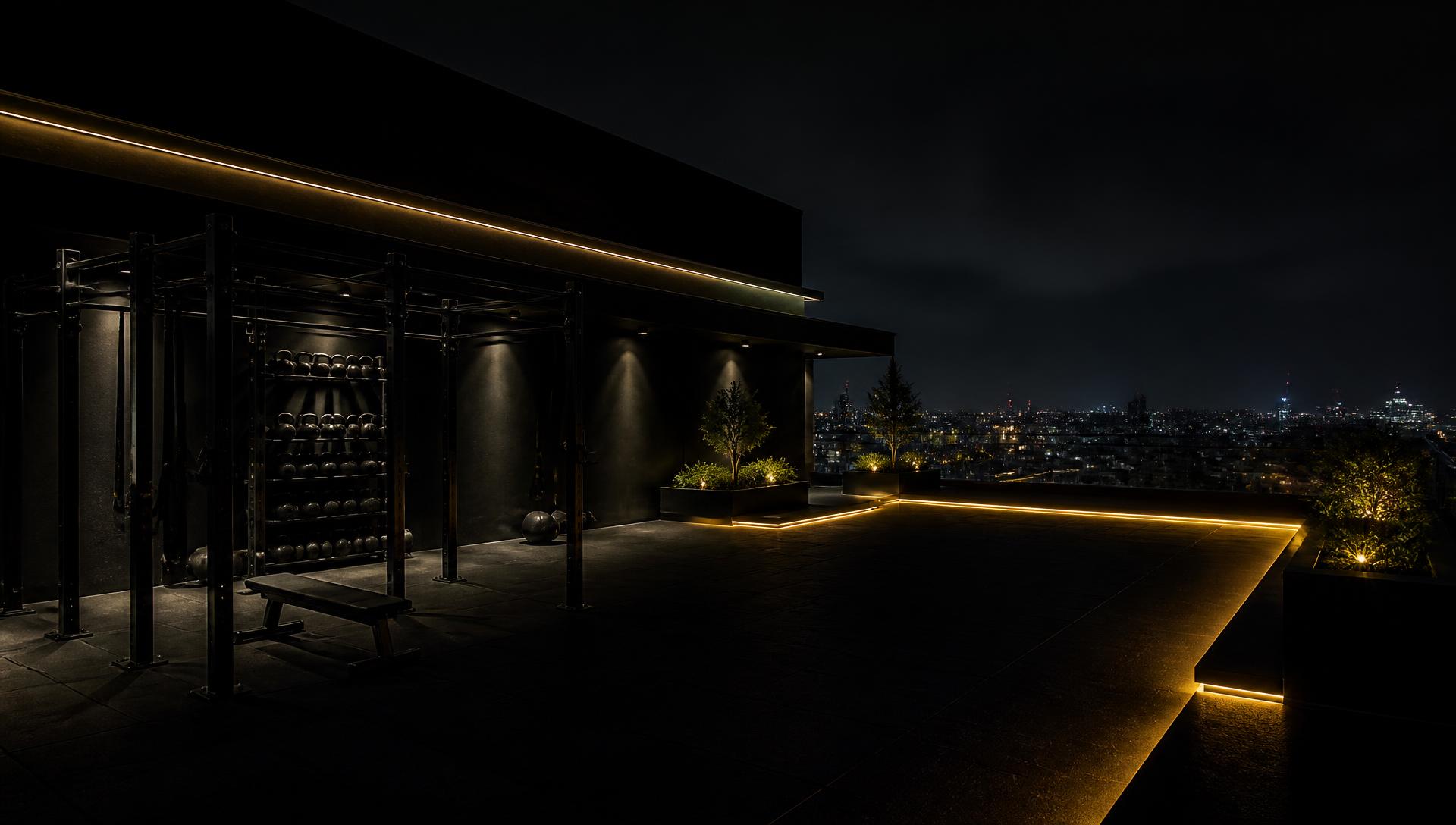 Rooftop exclusivo para treinos ao ar livre da One More Black